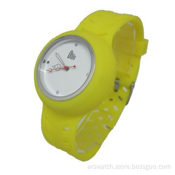 Sports Watch, Alloy Case with Silicone Band, Japan Quartz Movement and Colorful Dial